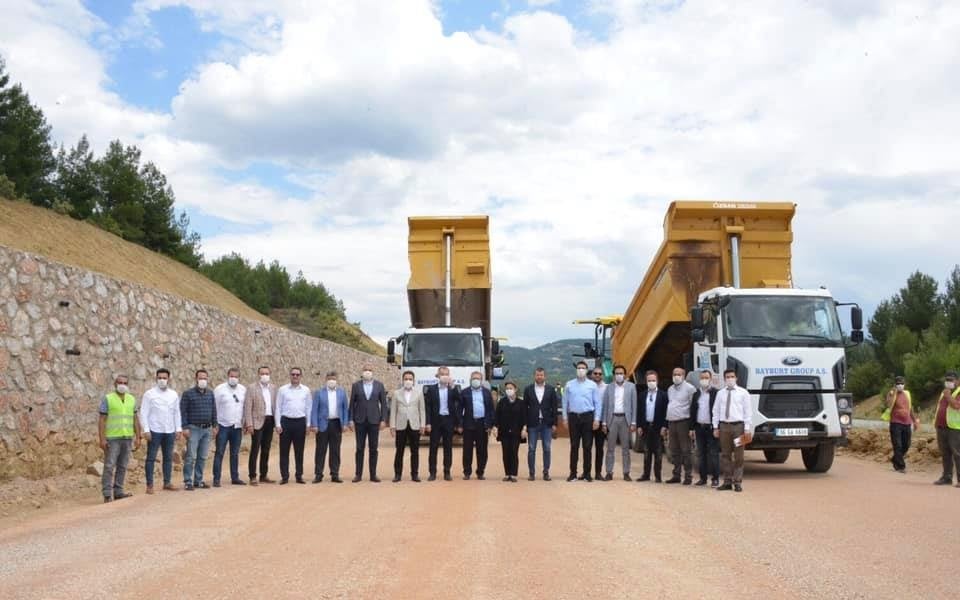 Simav - Abide arasında yol çalışması 