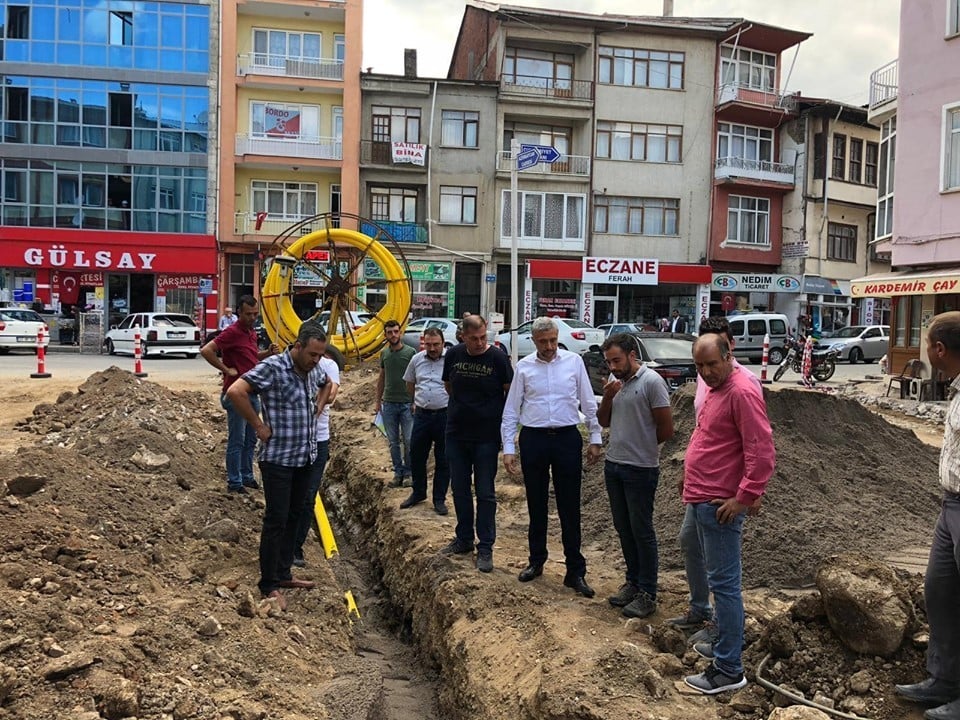 Simav’da doğalgaz hattı için ilk kazma vuruldu 