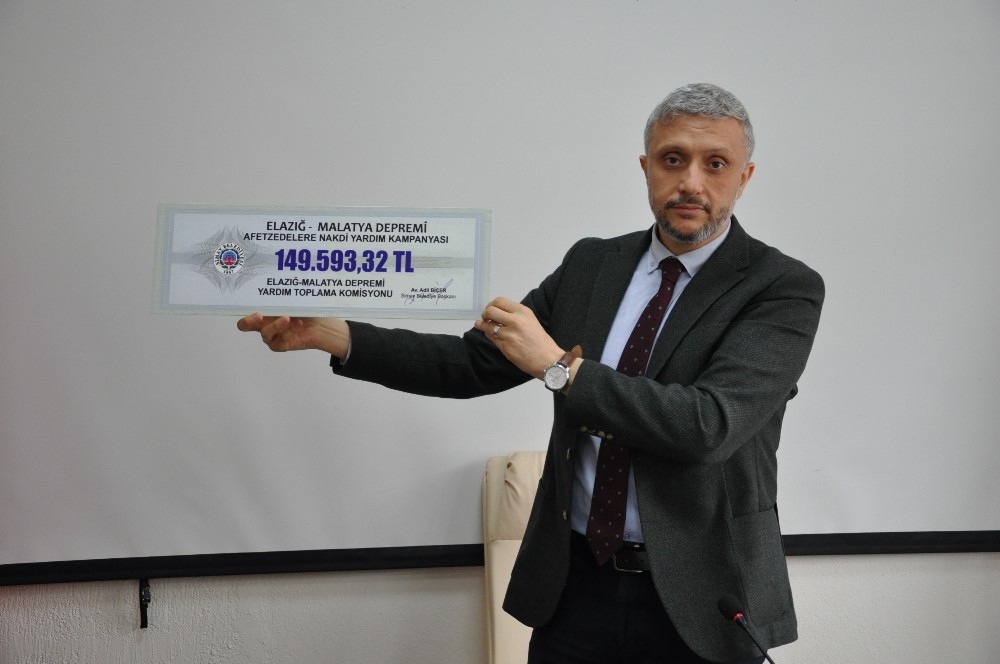 Simav’dan depremzedelere nakdi yardım 