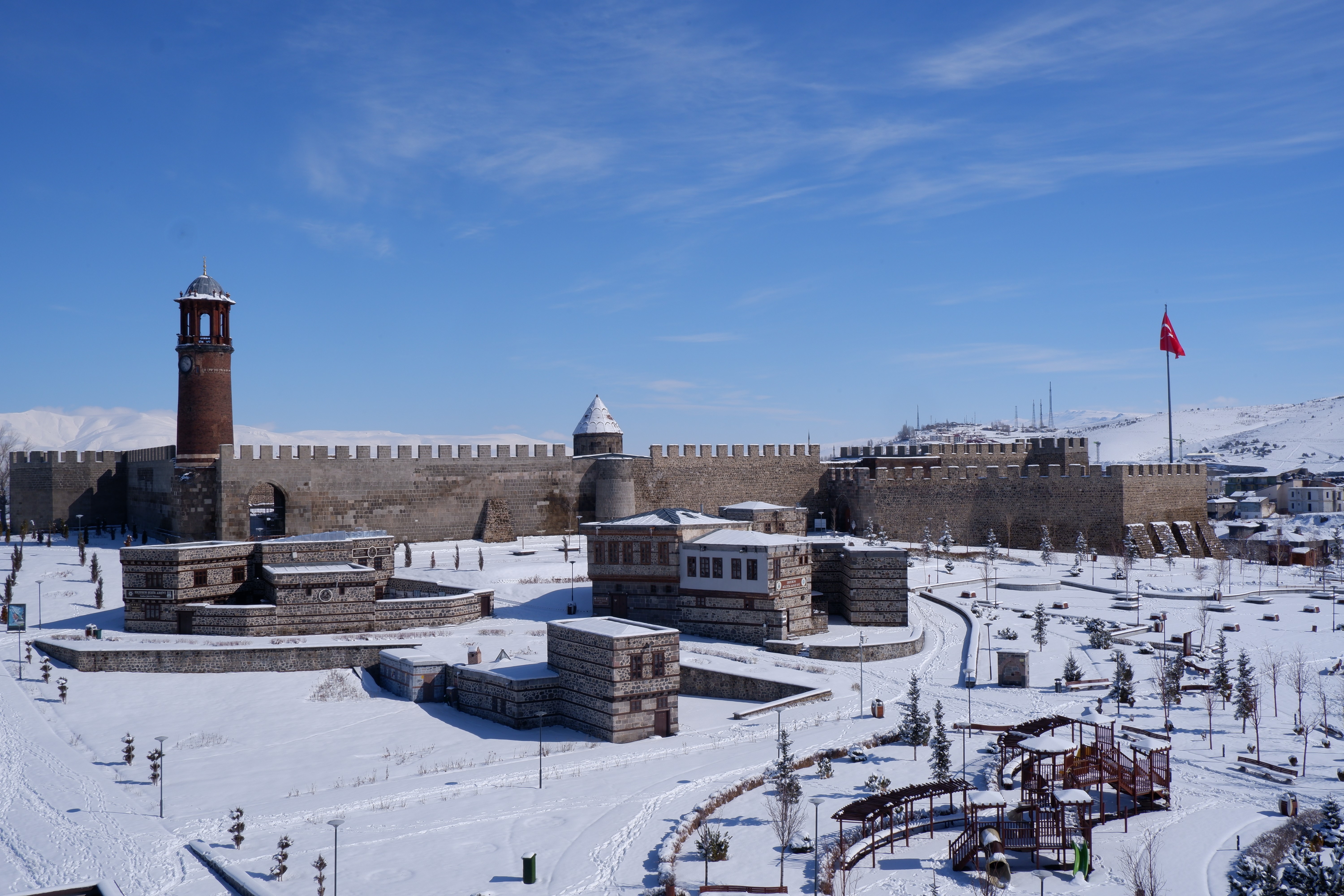 Şimdi orada olmak vardı! Erzurum’da kartpostallık manzaralar!