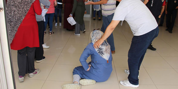 Sınav merkezine sürünerek girdi!