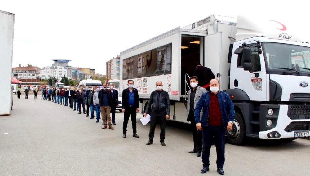 Sincanlı şoför esnafından kan bağışı 