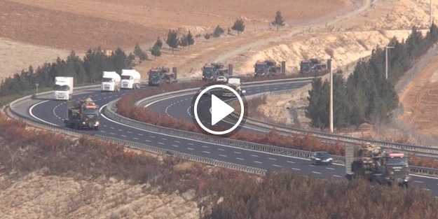 Sınıra askeri sevkiyat yola çıktı