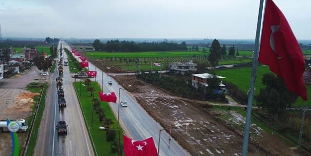 Sınıra büyük sevkiyat! Konvoyun sonu görünmedi