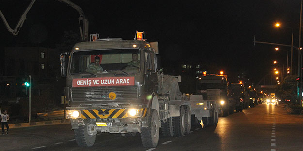 Sınırda hareketlilik! Askeri sevkiyat sürüyor