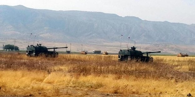 Sınırda tatbikat! Namluların ucu Kuzey Irak'a bakıyor