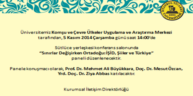 'Sınırlar Değişirken Ortadoğu: İŞİD, Şiiler ve Türkiye'
