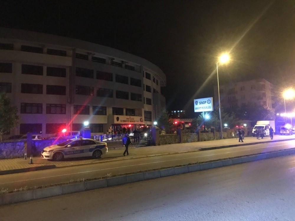 Sinop İl Emniyet Müdürlüğü binasında yangın 
