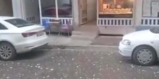 Sinop'a ceviz büyüklüğünde dolu yağdı