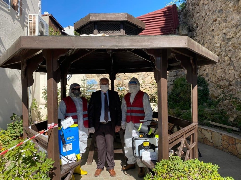 Sinop’ta esnafa ücretsiz dezenfekte işlemi 
