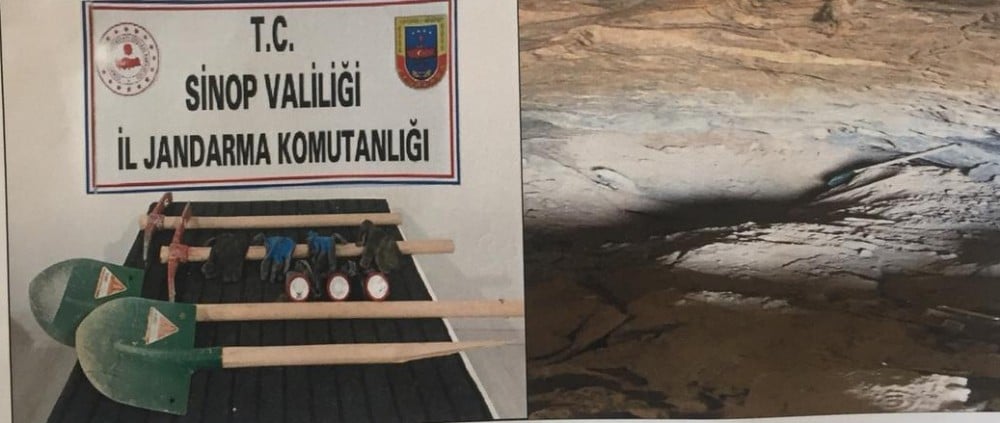 Sinop’ta izinsiz kazı operasyonunda 5 kişiye suçüstü 