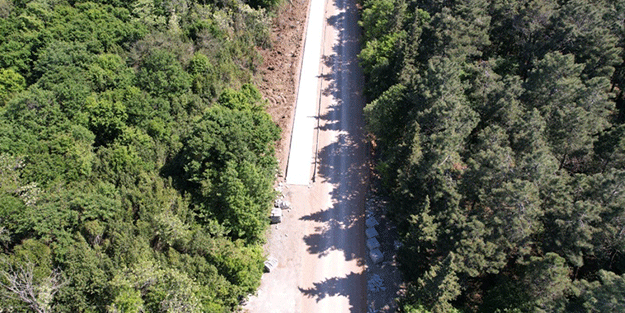 Sinop'ta tabiat parkına yapılan bisiklet yolu yaz döneminde hizmete açılacak