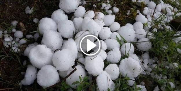 Sinop'ta taş gibi dolu yağdı! İşte o anlar...
