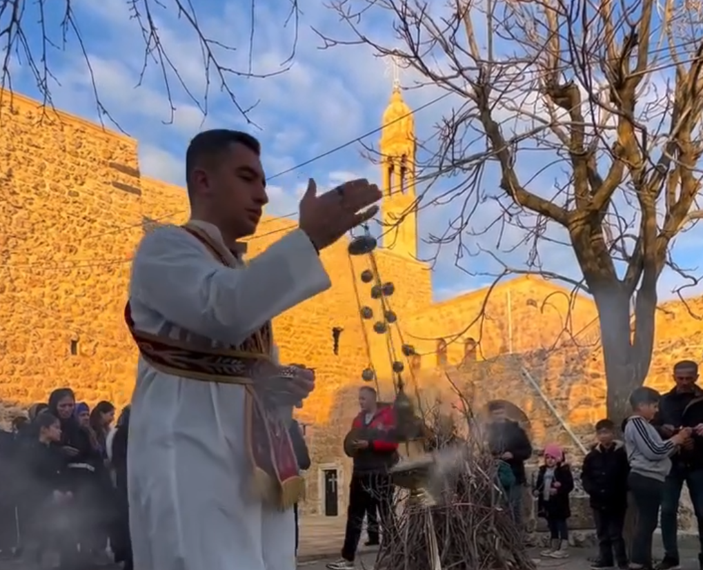 Şırnak'ın Süryani köyünde Noel kutlamaları