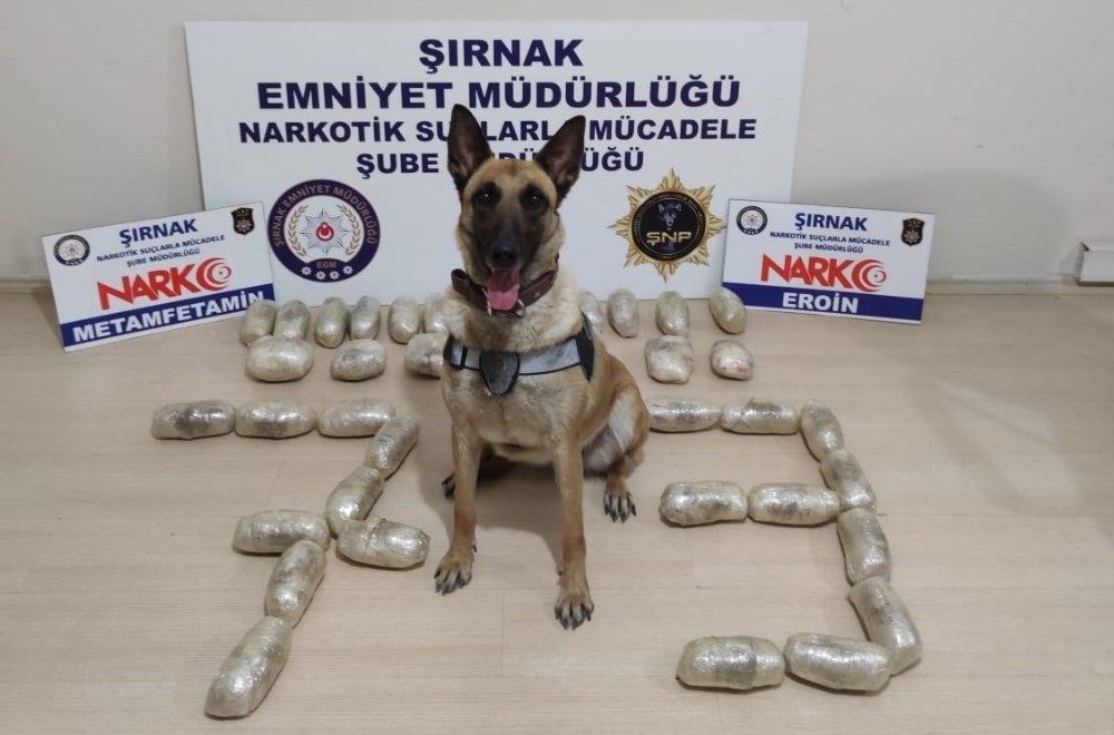 Şırnak’ta 16 kilogram eroin ele geçirildi 