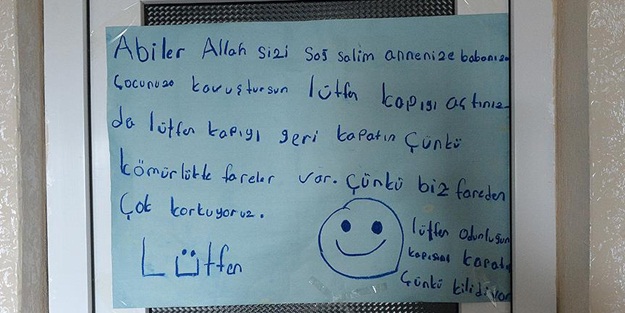 Güvenlik güçlerini gülümseten notlar