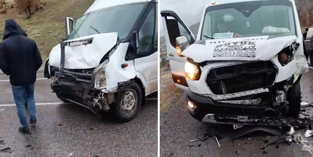 Şırnak'ta iki yolcu minibüsü çarpıştı: 12 yaralı