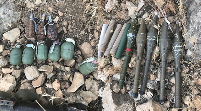 Şırnak'ta teröristlere ait roketatar ve mühimmat ele geçirildi