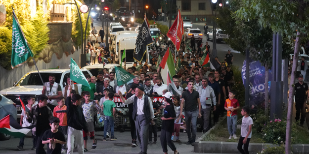 Şırnak'ta vatandaşlar Gazze için yürüdü