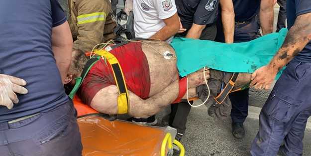 Şişli metrosunda dehşet anları! Ayağı koptu