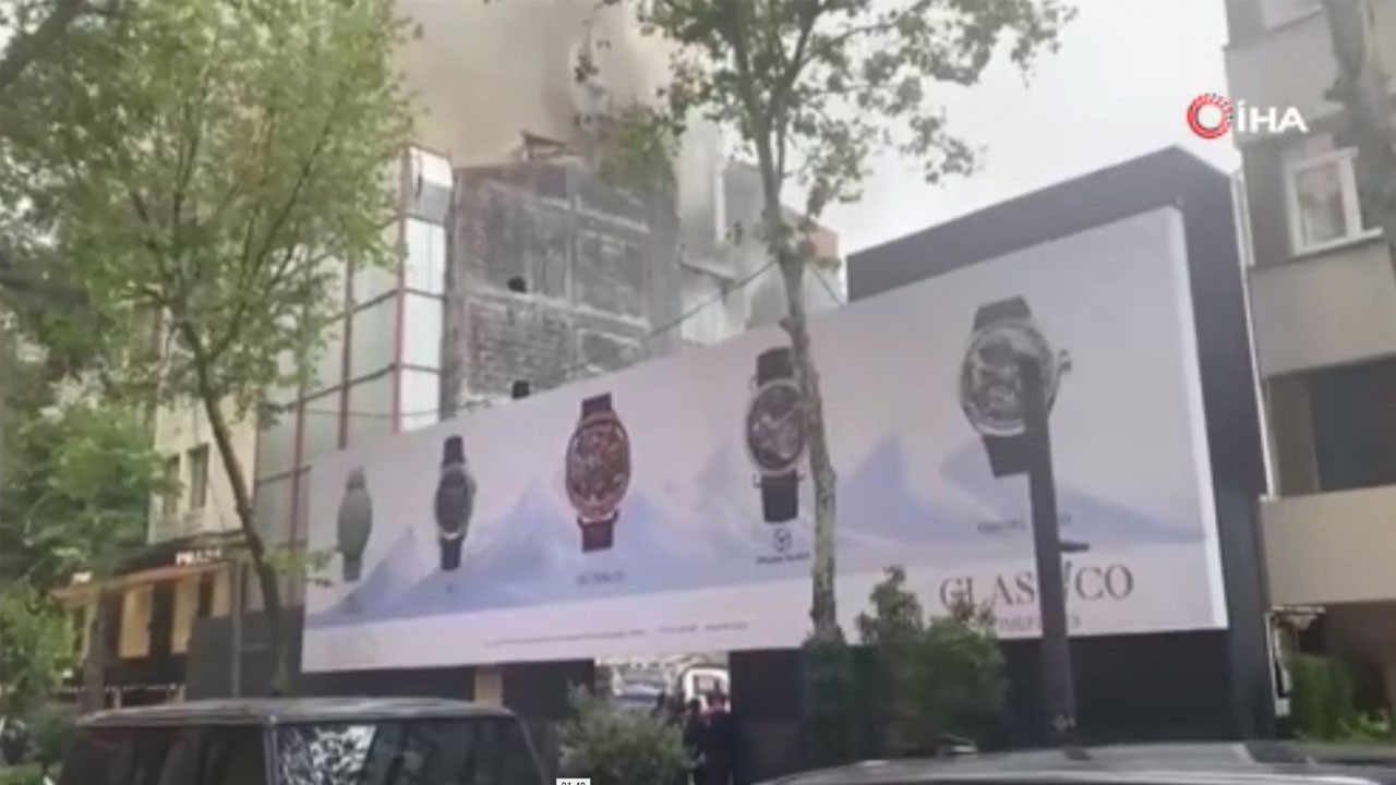 Şişli’de 5 katlı binada çıkan yangın korkuttu