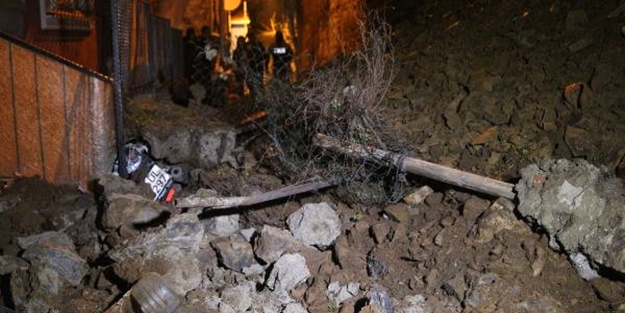 Şişli’de istinat duvarı çöktü!