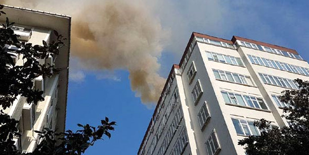 Şişli'de korkutan yangın