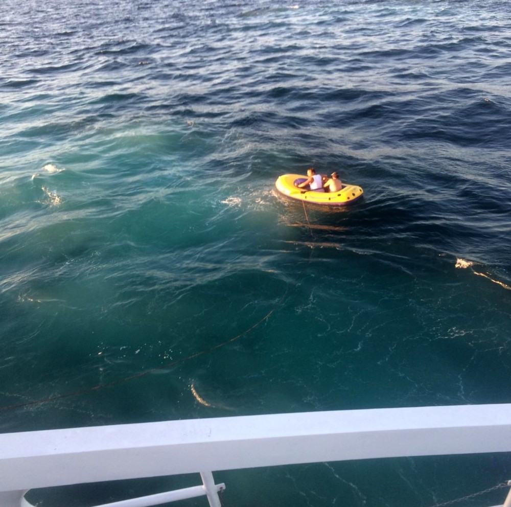 Şişme oyuncak botla Marmara’nın ortasında 5 saat 
