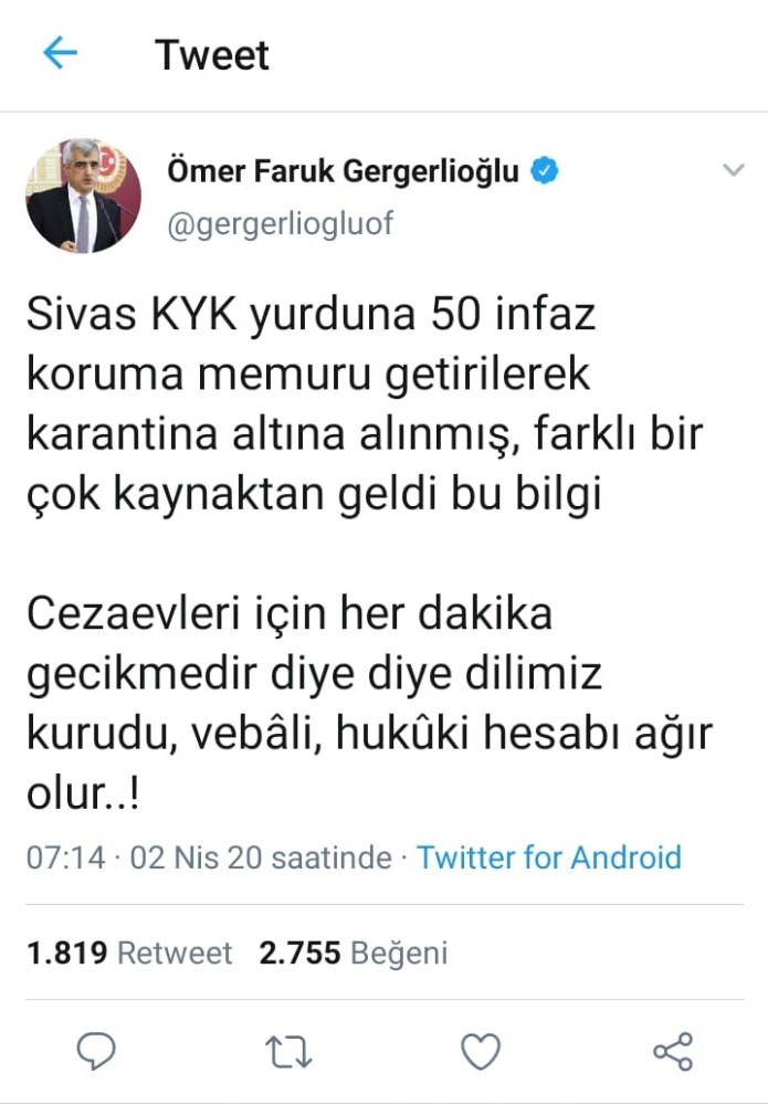 Sivas Savcılığı asılsız iddiaları yalanladı 