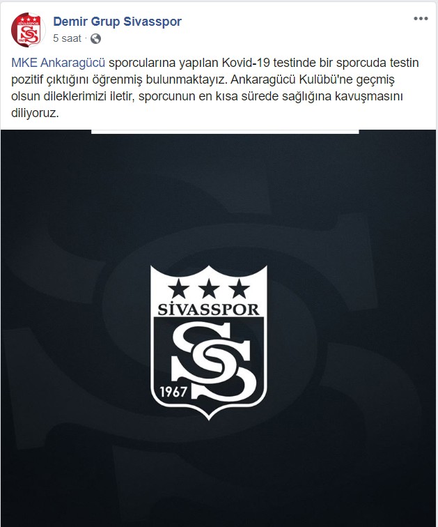 Sivasspor’dan Ankaragücü’ne geçmiş olsun mesajı 