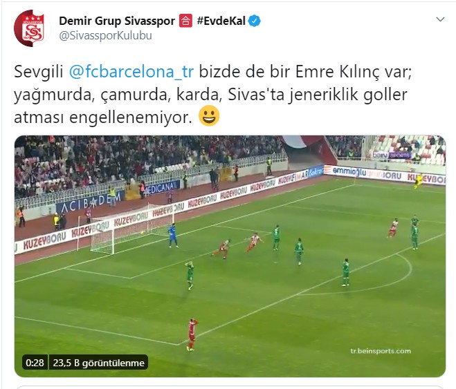 Sivasspor’dan Barcelona’ya cevap! 