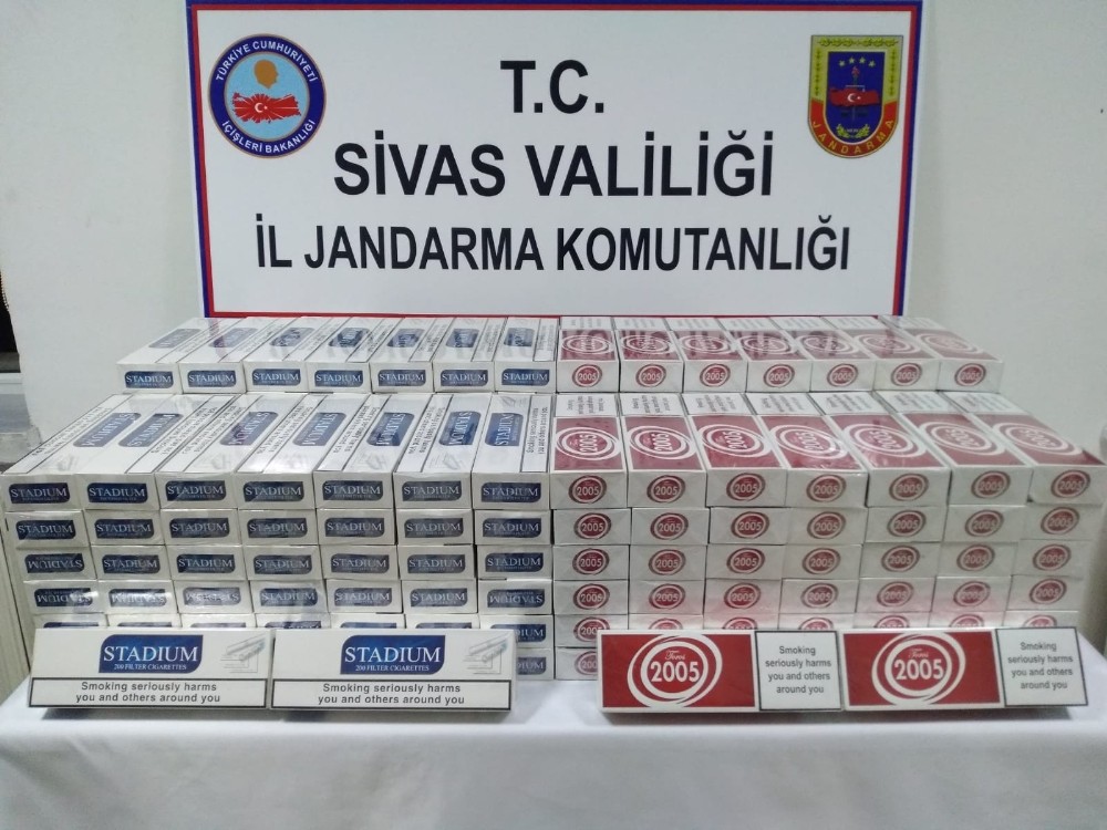 Sivas’ta 17 bin 670 paket kaçak sigara ele geçirildi 
