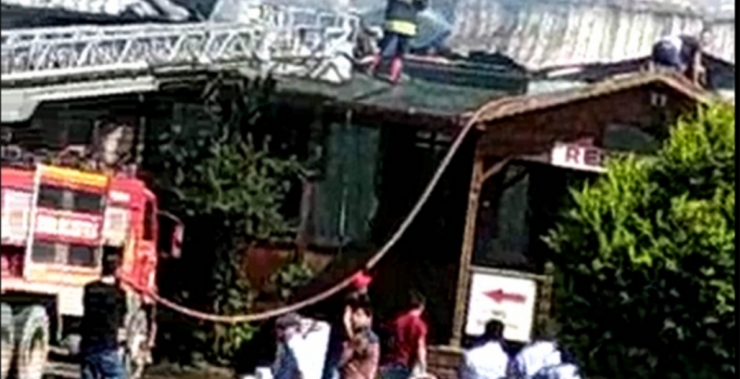 Sivas'ta akaryakıt istasyonunda korkutan yangın