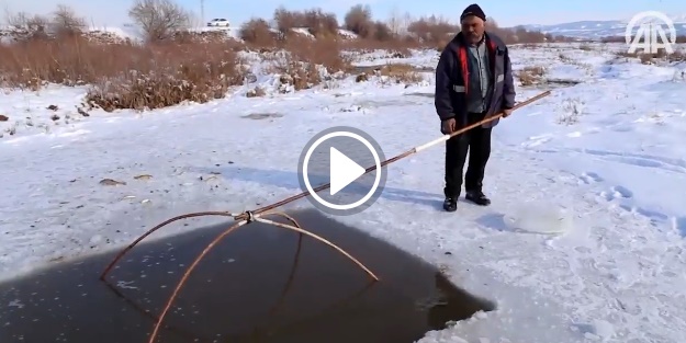 Sivas'ta Eskimo usülü balık avı