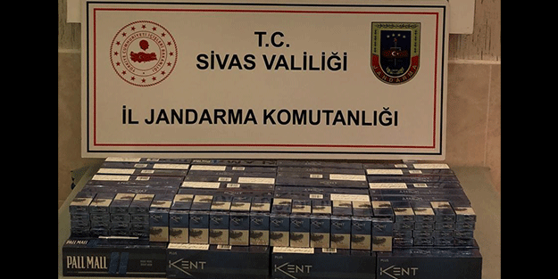 Sivas’ta yüzlerce kaçak sigara ele geçirildi