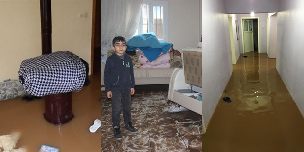 Siverek'te kanalizasyon suyu evlere doldu