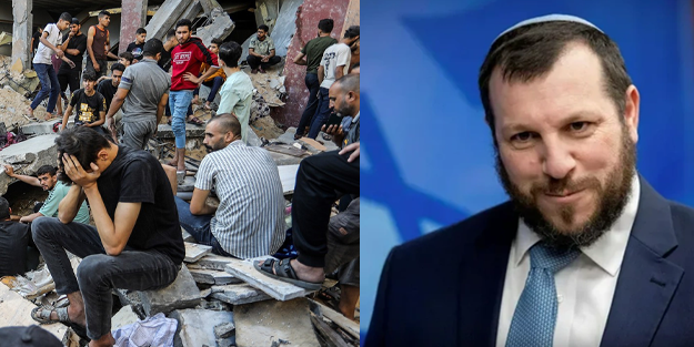 Siyonist Bakan, saldırılarda evlerinden olan Gazzelilerle dalga geçti