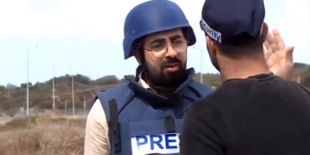 Siyonistin polisinden gazeteciye canlı yayında tehdit!