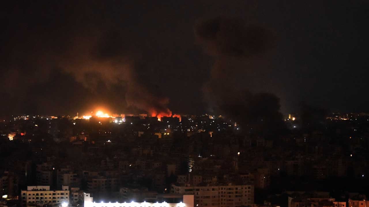 Siyonist teröristler Beyrut'taki Dahiye bölgesine hava saldırısı düzenledi