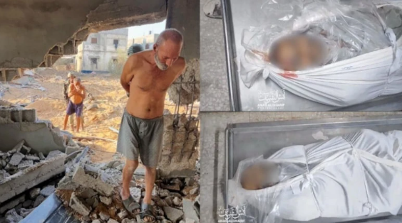 Siyonist vahşetin üç fotoğraflık belgesi: Canlı kalkan yapıp infaz ettiler!