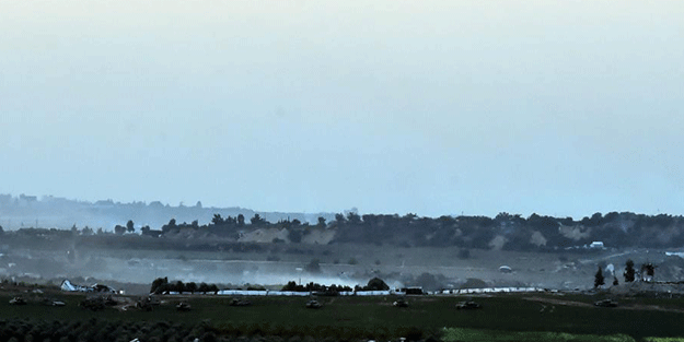 Siyonistin hazır beklettiği tankları Gazze sınırında görüntülendi!