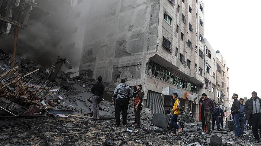 Siyonistler Gazze'de yıkım bıraktı!