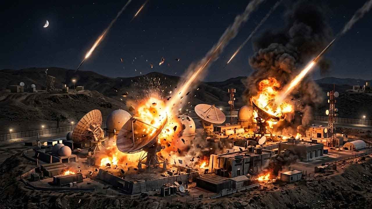 Siyonistlerin "demir kubbe"si delindi! Balistik füzeler uydu merkezini vurdu