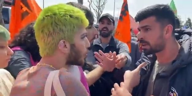 Siz neyin işçisisiniz! LGBT'li sapkınlar taşkınlık çıkardı