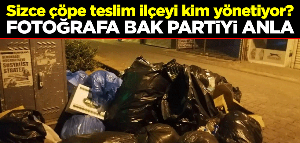 Sizce çöpe teslim ilçeyi kim yönetiyor? Fotoğrafa bak partiyi anla