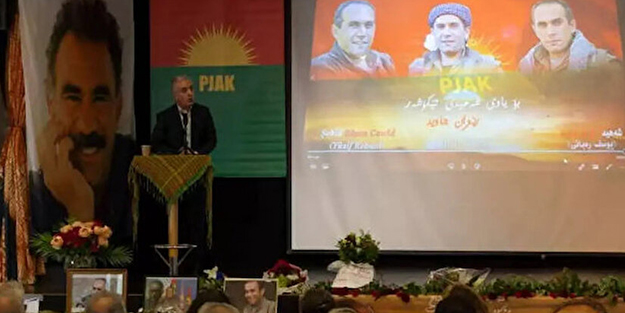 Skandal görüntüler! İsveç'te öldürülen teröristlere anma töreni