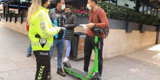 Skuter kulanıcılarına ceza yağdı
