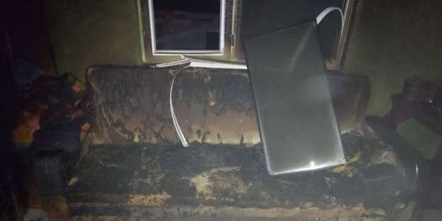 Soba yakmak için kullanılan benzin bomba gibi patladı!