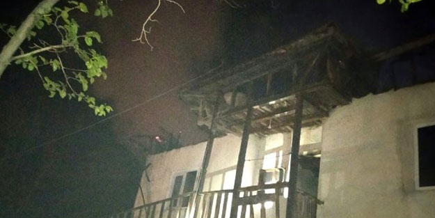 Sobadan çıkan kıvılcım evi tutuşturdu