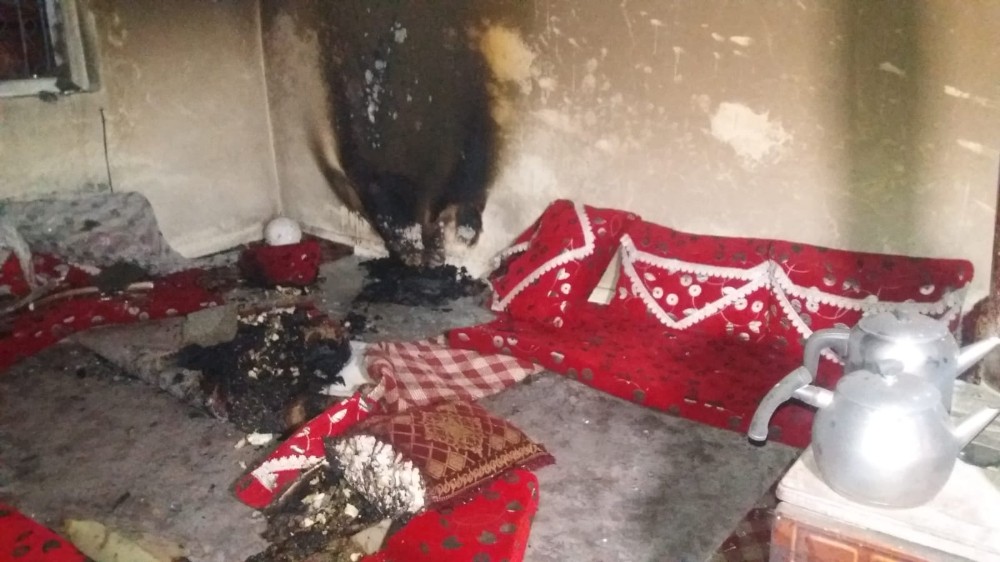 Sobadan çıkan yangın 4 kişilik aileyi evsiz bıraktı 